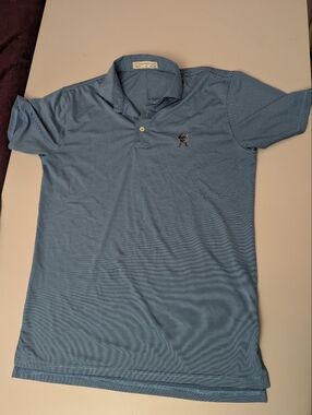 Southern Tide Men's Light Blue Micro-Striped Polo
